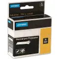 Dymo Tape Rhinopro Permanent Polyesterester 12mm Sort/gennemsigtig