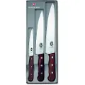 Victorinox Kniv, sæt med 3 stk, 12/19/22 cm, rosen træhåndtag, Victorinox