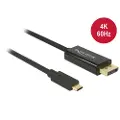 DeLOCK Ekstern Videoadapter 2m. Usb C Displayport Sort
