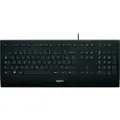 Logitech Corded K280e - Tastatur - Fransk - Sort