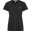 Levi's Levi'stil kvinder. 39185-0008 T-shirt Perfect sort (M), Casual, Bomuld, Korte ærmer, Bæredygtig