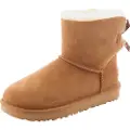 Ugg UGGtil kvinder. 1016501 W Mini Bailey Bow II læder ankelstøvler camel (36), Brun, Fast, Ingen, Casual