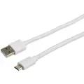 Cirafon Microusb-kabel 1.3m. Micro-usb A Usb A Hvid