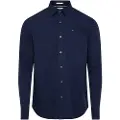 Tommy Hilfiger Tommy Jeanstil mænd. DM0DM04405 Original Popelyn Stretch Navy skjorte (L), Casual, Bomuld, Lange ærmer, Blå