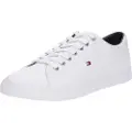 Tommy Hilfiger Tommy Hilfigertil mænd. FM0FM02157 Essential lædersko med snørebånd, hvid (41), Fast, 1-3 cm, Blonder, Casual