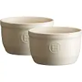 Emile Henry Ramekin LE N°10, sæt med 2 stk, creme, ler, Emile Henry