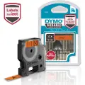 Dymo Tape D1 12mm Sort/orange Ekstra Stærk