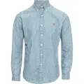 Ralph Lauren Polo Ralph Laurentil mænd. 710548538001 blå Slim Fit chambray-skjorte (XL), Casual, Bomuld, Denim, Lange ærmer