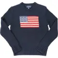 Ralph Lauren Polo Ralph Laurentil drenge. 323668285001 Emblematisk trøje med navy-flag (8años=136/138cm), Blå, Casual, Bomuld, børnetøj