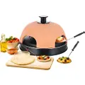 Emerio - Pizza Maker Terracotta inkl. 4 - Beige - Bordkomfurer & -ovne - - Homeroom