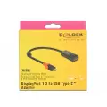 DeLOCK 63928 Videokabel Adapter 0,2 M Usb Type-c Displayport 20 Pin Sort, Rød 0.2m. Usb C Displayport 20 Pin Rød, Sort