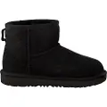 Ugg UGGtil piger. 1017715K Classic Mini II Læder Ankelstøvler sort (33.5), Fast, Ingen, Casual, børnetøj