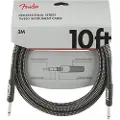 Fender Professionelt 10 Fod Langt Lige Instrumentkabel Grå Tweed