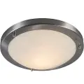 QAZQA Moderne loftslampe stål 31 cm IP44 - Yuma