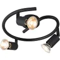 QAZQA Industriel Spotlight Sort Curl 3-lys - Jeany
