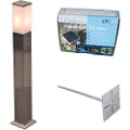 QAZQA Udendørslampe stål 80 cm IP44 - Malios med jordspyd og kabelgennemføring