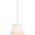 QAZQA Retro pendellampe creme 25 cm - Plisse