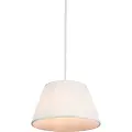 QAZQA Retro pendellampe hvid 35 cm - Plisse