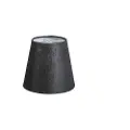 QAZQA Linen klips-skærm sort 12 cm rund