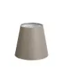 QAZQA Linen klips-skærm Taupe 12 cm rund