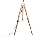 QAZQA Rustik gulvlampe træ uden skærm - Tripod