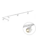 QAZQA Moderne 1-faset skinnesystem med 5 spots hvid - Gissi