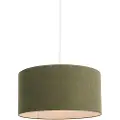 QAZQA Pendellampe hvid med grøn skærm 50 cm - Combi 1