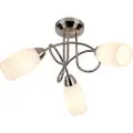 QAZQA Klassisk loftslampe stål 3-lys - Fortress