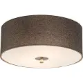 QAZQA Rustik loftslampe Taupe 30 cm - Drum Jute