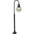 QAZQA Rustik udendørslampe sort IP44 - Guardado