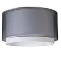 QAZQA Stof pendellampe skærm sort/hvid 47/25 - Duo