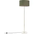 QAZQA Gulvlampe messing med grøn skærm 50 cm - Kaso