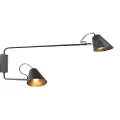QAZQA Design væglampe sort 2-lys justerbar - Lune