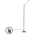 QAZQA Moderne gulvlampe stål inkl. LED - Berdien