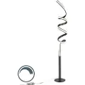 QAZQA Design gulvlampe sort inkl. LED og lysdæmper - Twisted
