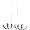 QAZQA Design Pendellampe sort dæmpbar inkl. LED stor - Twisted