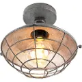 QAZQA Industriel loftslampe antiksølv 25,5 cm - Course
