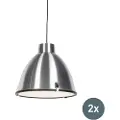 QAZQA Sæt med 2 pendellamper aluminium 38 cm dæmpbar - Anteros