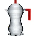 Alessi Komfur espresso kaffemaskine PULCINA 300 ml, rød, Alessi