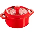 Staub - Minigryde rund 10 cm, 0,2 l - Rød - Gryder & kasseroller - - Homeroom
