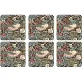 Pimpernel - Glasbrikker Morris & Co Strawberry Thief Brown 6-pak - Flerfarvet - Bar- & drinkstilbehør - - Homeroom