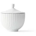 Lyngby Porcelæn Bonbonniere 14 cm, hvid, porcelæn, Lyngby