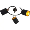 QAZQA Moderne loftslampe sort 3-lys - Lofty