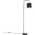 QAZQA Moderne gulvlampe sort - Lofty