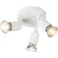 QAZQA Moderne spotlight hvid vipbar rund 3-lys - Jeany