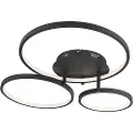 QAZQA Moderne loftslampe sort inkl. LED og lysdæmper - Rondas