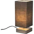 QAZQA Moderne bordlampe grå med stål - Milo