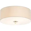 QAZQA Rustik loftslampe hvid/creme 30 cm - Drum Jute