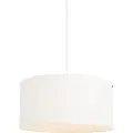 QAZQA Moderne pendellampe hvid med hvid skærm 50 cm - Combi 1