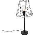 QAZQA Bordlampe sort med Granny Frame 30 cm justerbar - Parte